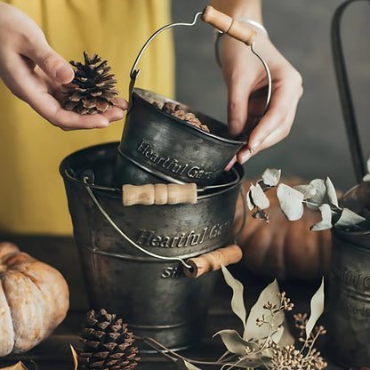 Vintage Iron Bucket Iron Bucket