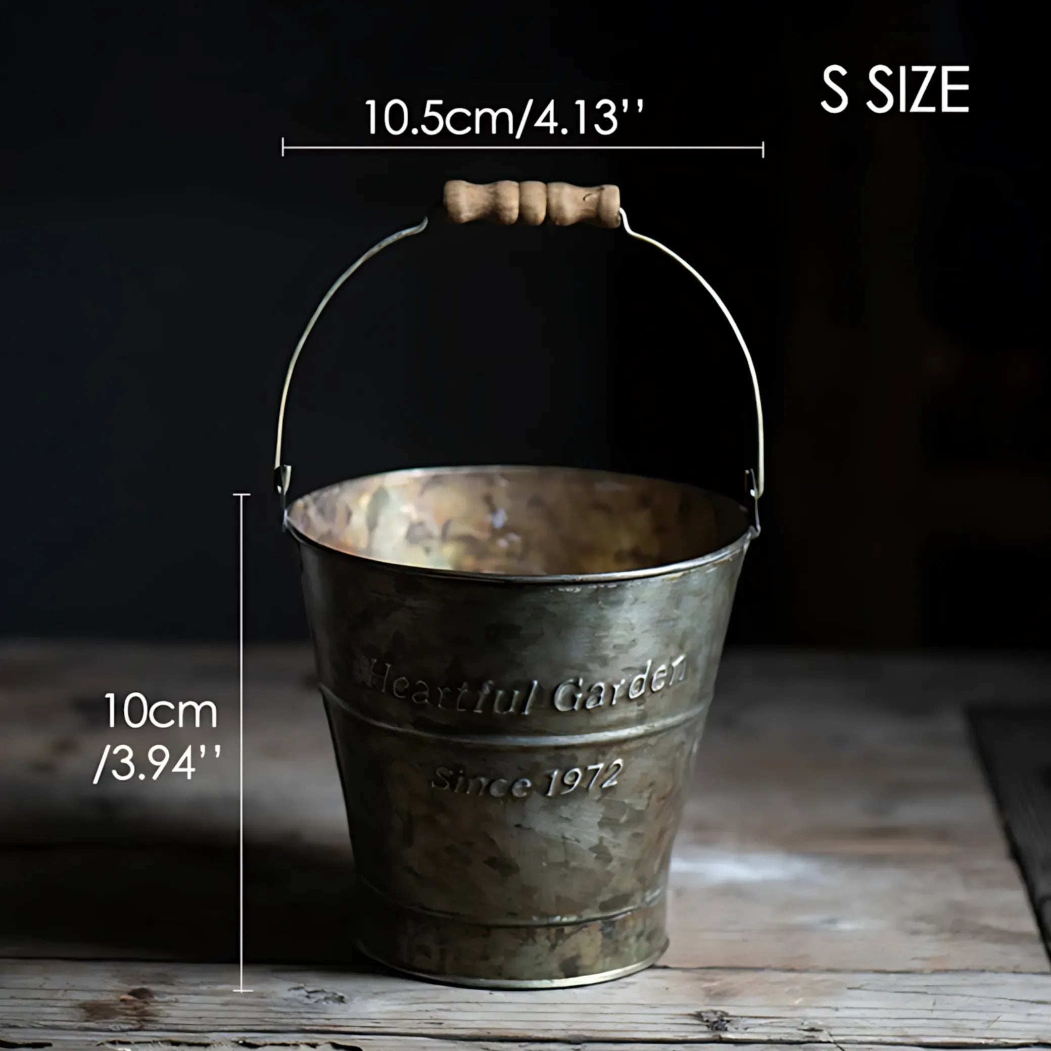 Vintage Iron Bucket Small Iron Bucket