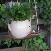 Wall Planter - Resin Swing Face Pot for Creative Garden Decor Plant Pot
