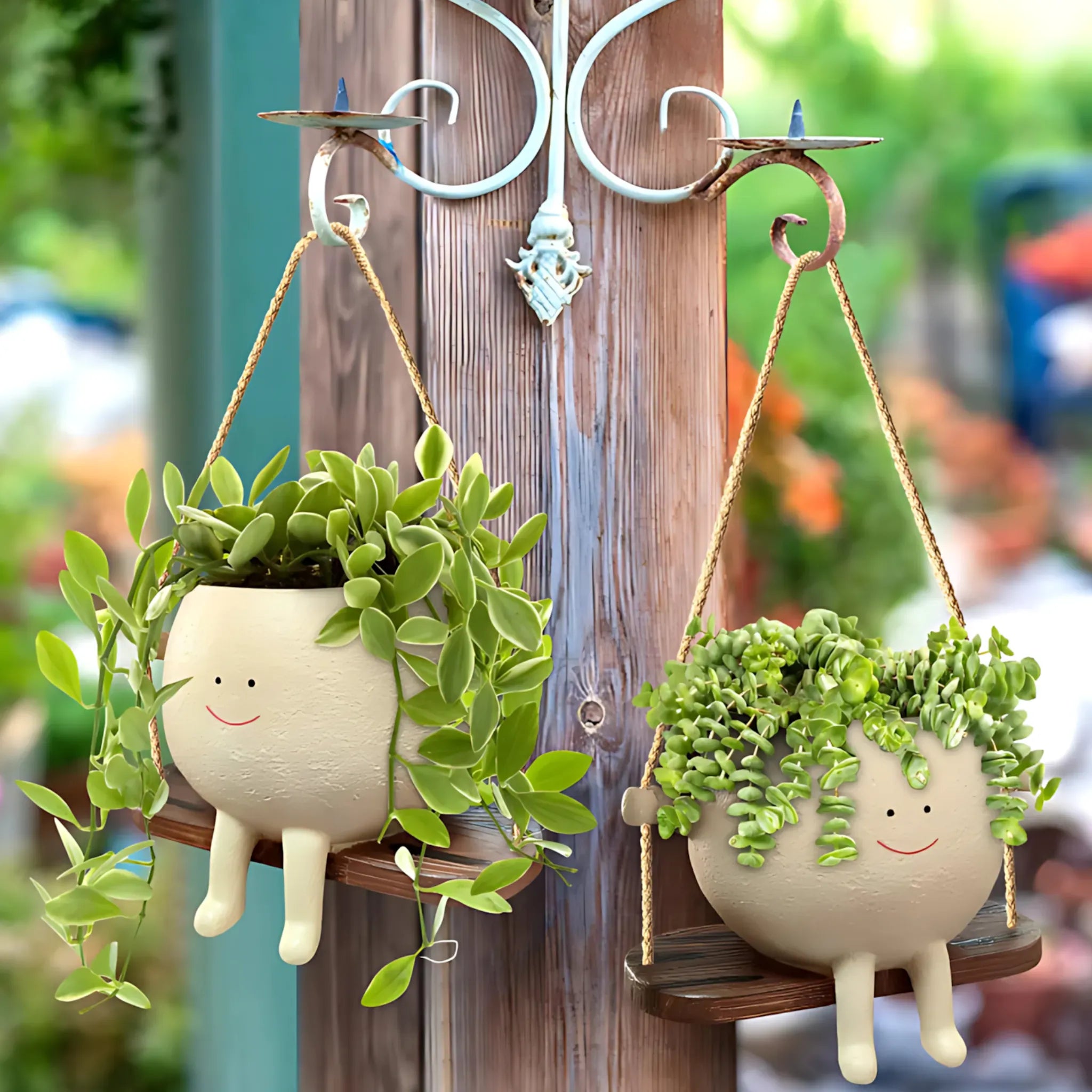 Wall Planter - Resin Swing Face Pot for Indoor &amp; Outdoor Decor Planter Pot Plant Pot