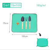 Waterproof Planting Mat - Foldable Garden Potting Pad Green 75x100CM Set Planting Mat