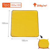 Waterproof Planting Mat - Foldable Garden Potting Pad Orange 100x100CM Planting Mat