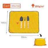 Waterproof Planting Mat - Foldable Garden Potting Pad Orange 100x150CM Set Planting Mat