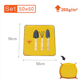 Waterproof Planting Mat - Foldable Garden Potting Pad Orange 50x50CM Set Planting Mat