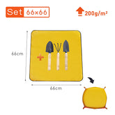 Waterproof Planting Mat - Foldable Garden Potting Pad Orange 66x66CM Set Planting Mat