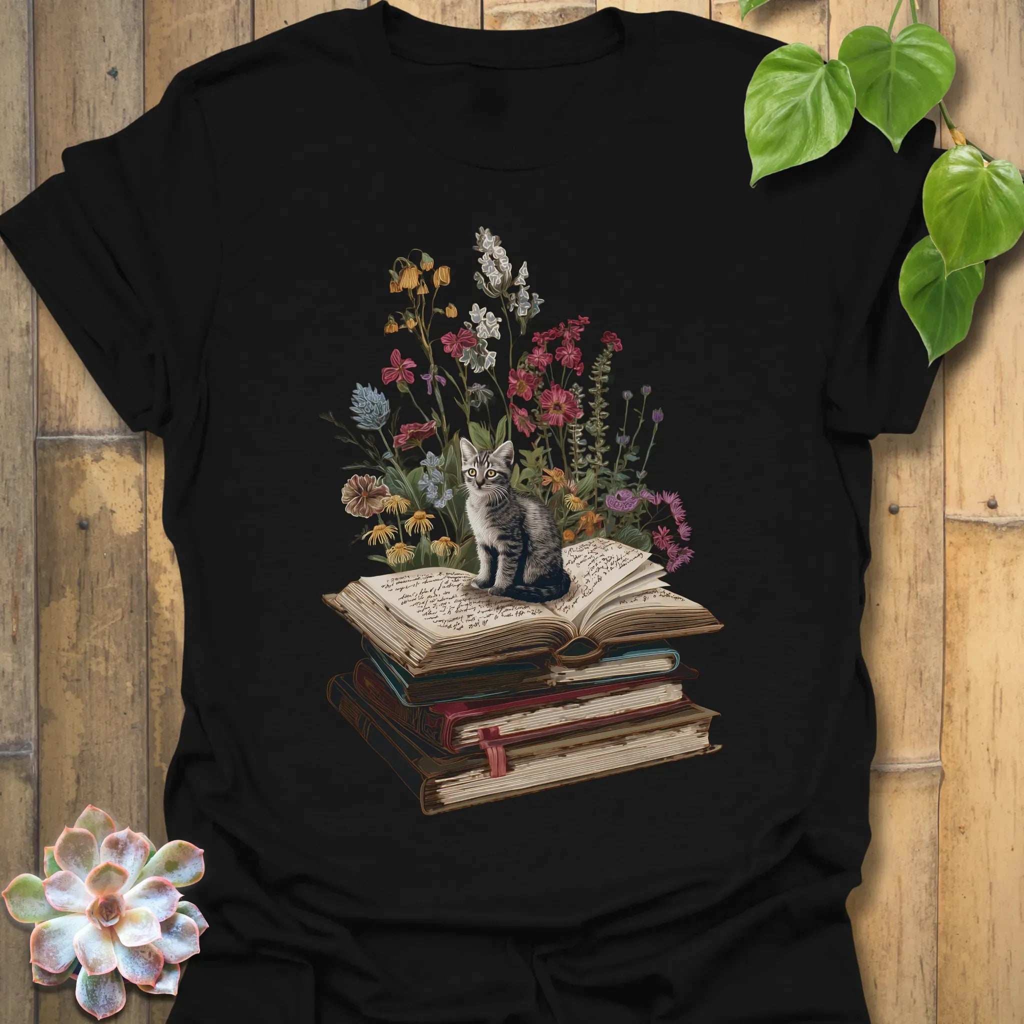 Whiskers &amp; Words T-shirt Black / S T-Shirt