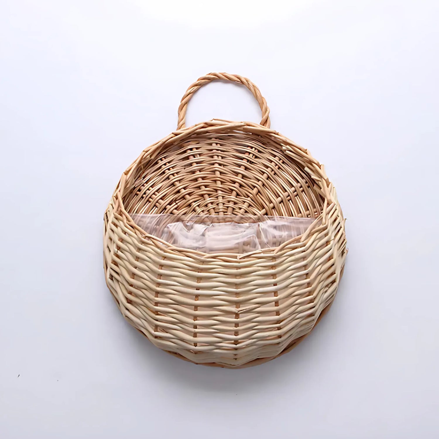 Wicker Wall Planter - Handmade Rattan Hanging Flower Basket Flower Pot