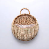 Wicker Wall Planter - Handmade Rattan Hanging Flower Basket Flower Pot