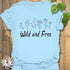 Wild And Free T-shirt Light Blue / S T-Shirt