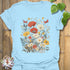 Wildflower Garden Bloom T-shirt Light Blue / S T-Shirt