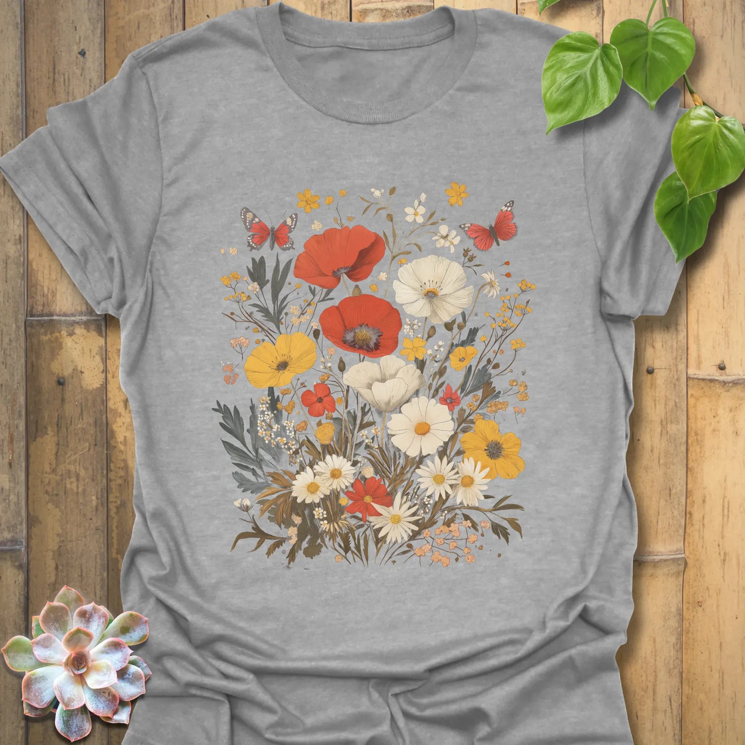 Wildflower Garden Bloom T-shirt Sport Grey / S T-Shirt