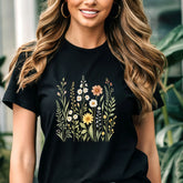 Wildflower Meadow T-shirt Black / S T-Shirt