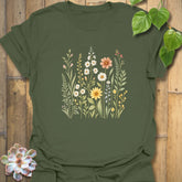 Wildflower Meadow T-shirt Military Green / S T-Shirt