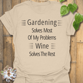 Wine Solves Problems T-shirt Sand / S T-Shirt