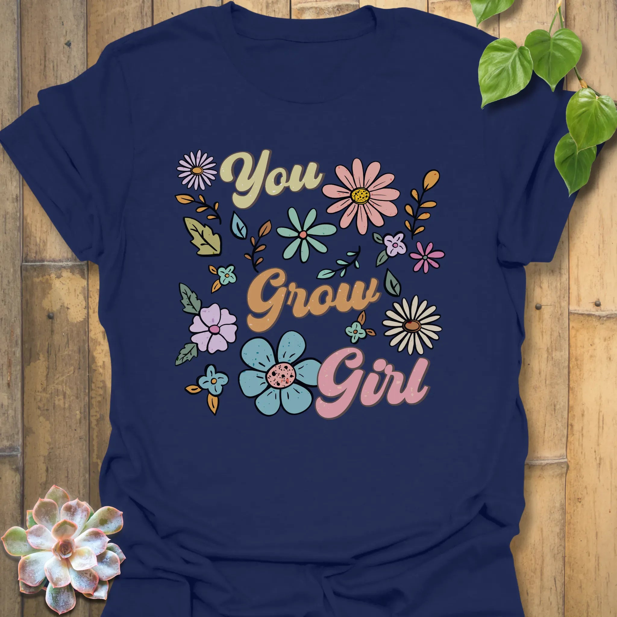 You Grow Girl T-shirt Navy / S T-Shirt