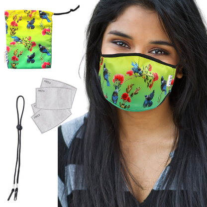 NZ Edition -Original Patterns -  Premium Face Mask Set - 3 Layer Reusable Face Mask - Tui&