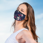 Premium Face Mask Set - 3 Layer 100% Cotton Reusable Face Mask  - Blue Dream - TWO PACK