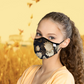 Reusable Fabric  Face Mask - with nose wire, Filter Pocket and two 2.5 Filters - Vintage Rose