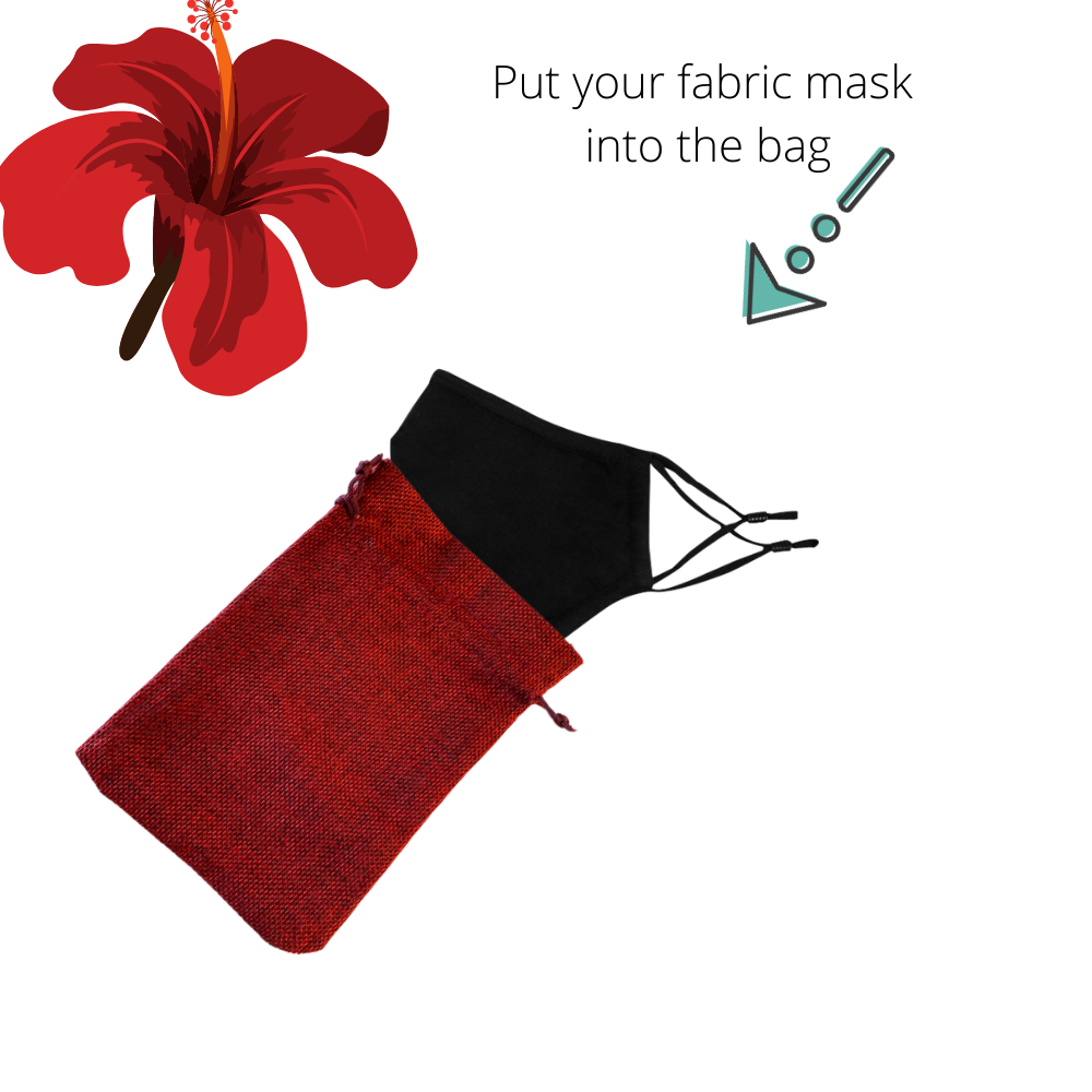 Mask Storage Bag - Deep Red