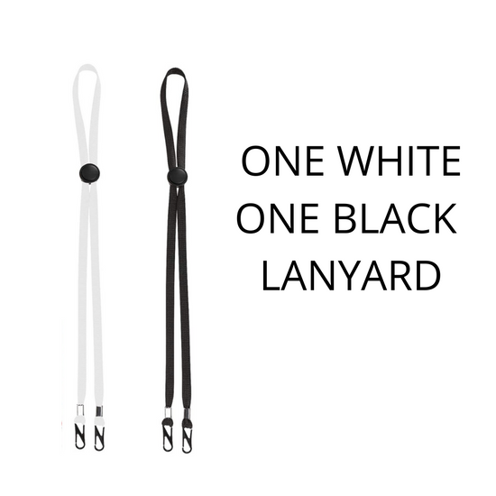 Lanyard Two Pack - one white, one black