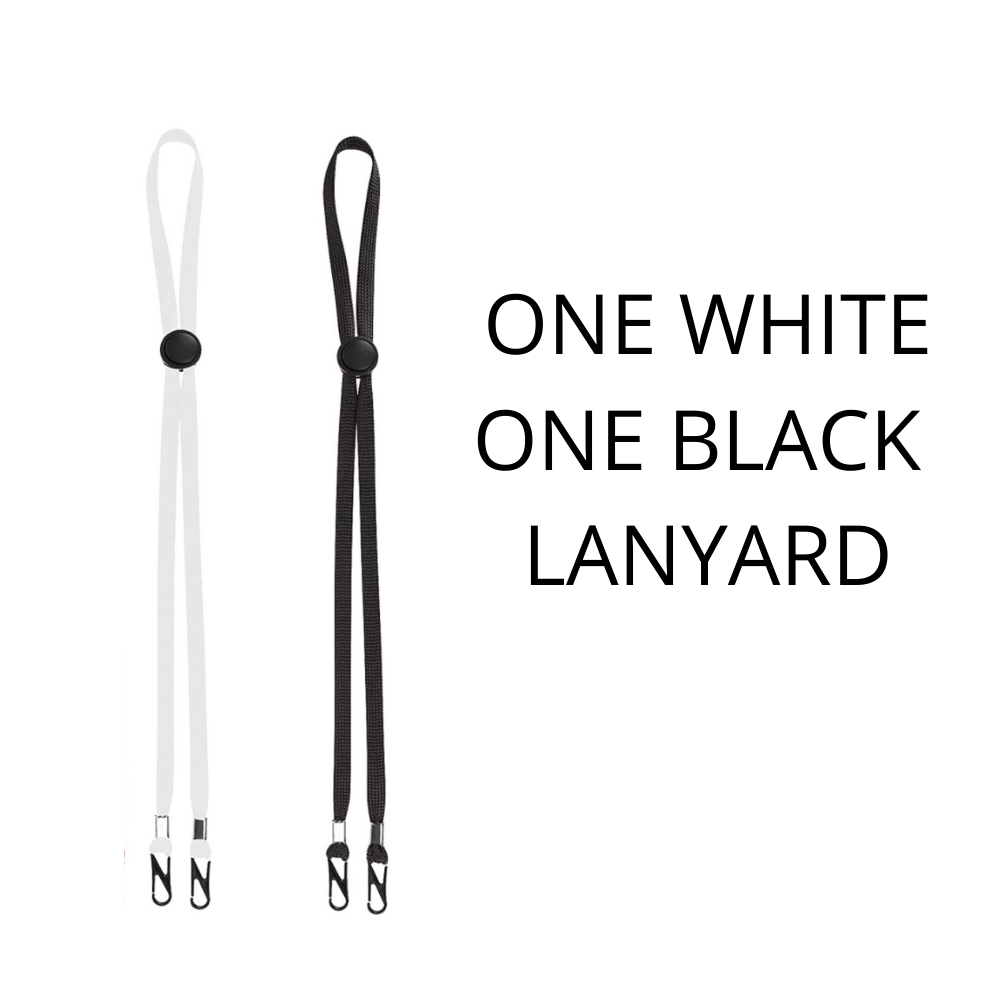 Lanyard Two Pack - one white, one black