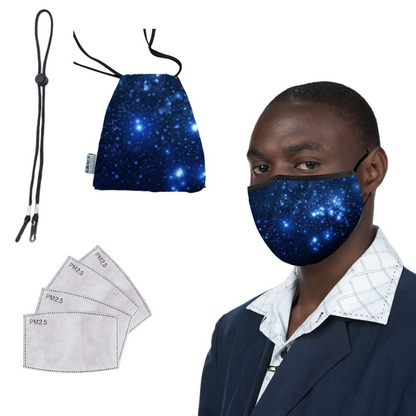 Premium Face Mask Set - 3 Layer Reusable -Galaxy Large Size