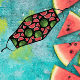 Child Face Mask Reusable with Filter Pocket | Cloth mask with two 2.5 Filters- Watermelon Face masks