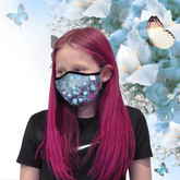 Child Face Mask Reusable with Filter Pocket | Two 2.5 Filters- Butterfly Beauty Face masks