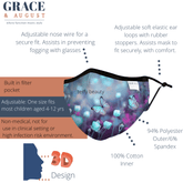 Child Face Mask Reusable with Filter Pocket | Two 2.5 Filters- Butterfly Beauty Face masks