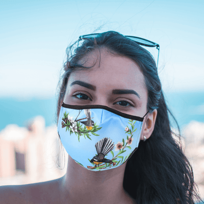 Fabric Face Masks Reusable |  NZ Edition Premium  Cloth Face Mask Set | 3 Layer Breathable Face Mask - NZ Fantail Face masks