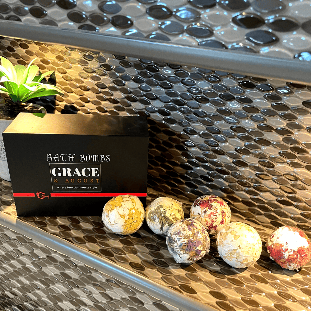 Flower Bath Bomb Gift Set – 6 Natural Scents with Dried Flowers Bath bombs