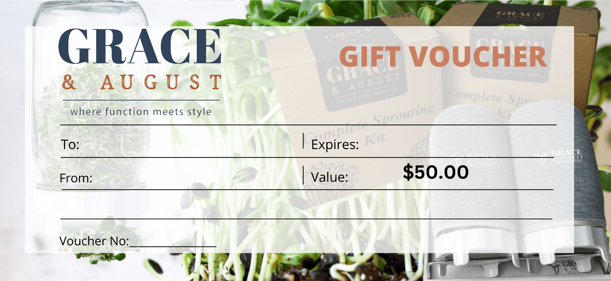 Gift Voucher $50 VALUE ***Electronic*** Gift Voucer