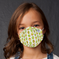 Premium  Child Face Mask Set - 3 Layer 100% Cotton Reusable Face Mask  - Kiwifruit Child - TWO PACKS