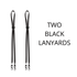 Lanyard Black Pack of two