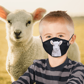 NZ Edition Premium Child Face Mask Set - 3 Layer 100% Cotton Reusable Face Mask  - Little Lamb Child Face masks