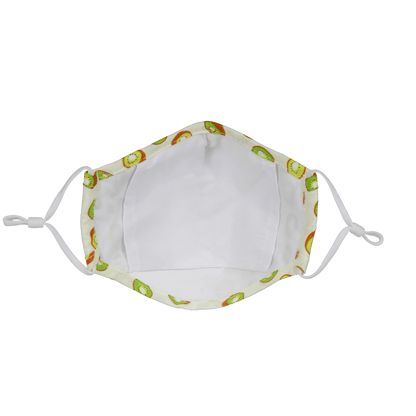 Premium  Child Face Mask Set - 3 Layer 100% Cotton Reusable Face Mask  - Kiwifruit Child Face masks
