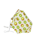 Premium  Child Face Mask Set - 3 Layer 100% Cotton Reusable Face Mask  - Kiwifruit Child Face masks