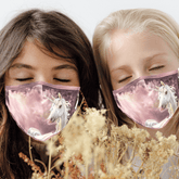 Premium Child Face Mask Set - 3 Layer 100% Cotton Reusable Face Mask  - Unicorn Child Face masks