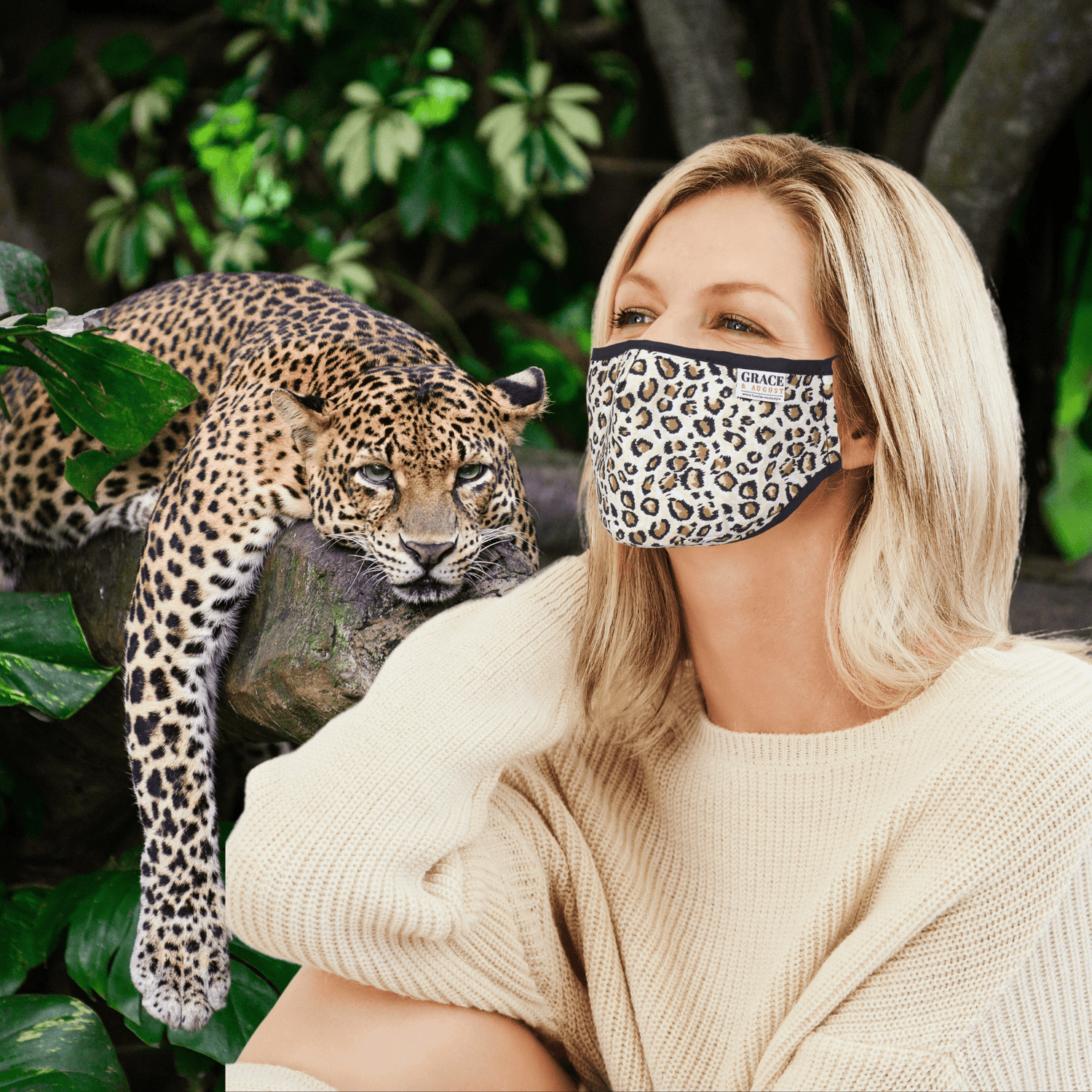 Premium Face Mask Set - 3 Layer 100% Cotton Reusable Face Mask  - Leopard Love Face masks