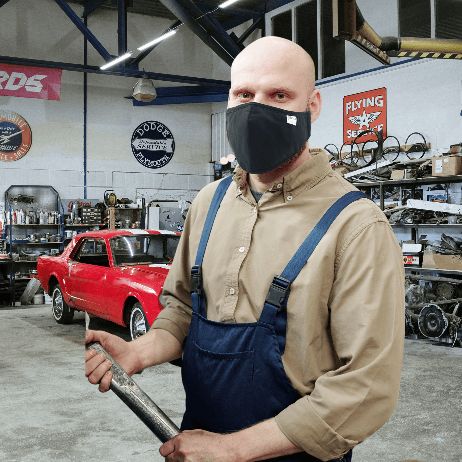 Reusable Fabric  Face Mask - with nose wire, Filter Pocket and two 2.5 Filters- Black Large Face masks