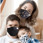 Reusable Fabric  Face Mask - with nose wire, Filter Pocket and two 2.5 Filters- Little Flower Face masks