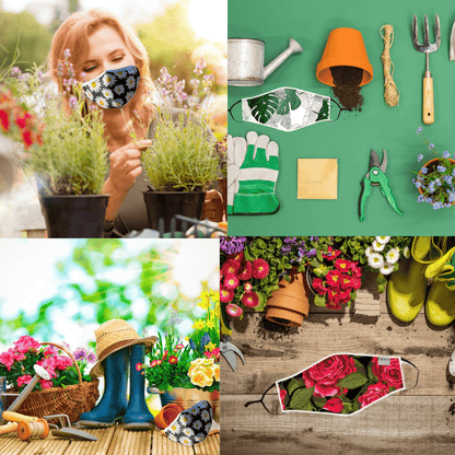 Reusable Fabric  Face Mask - with nose wire, Filter Pocket and two 2.5 Filters- Mint Beauty Face masks