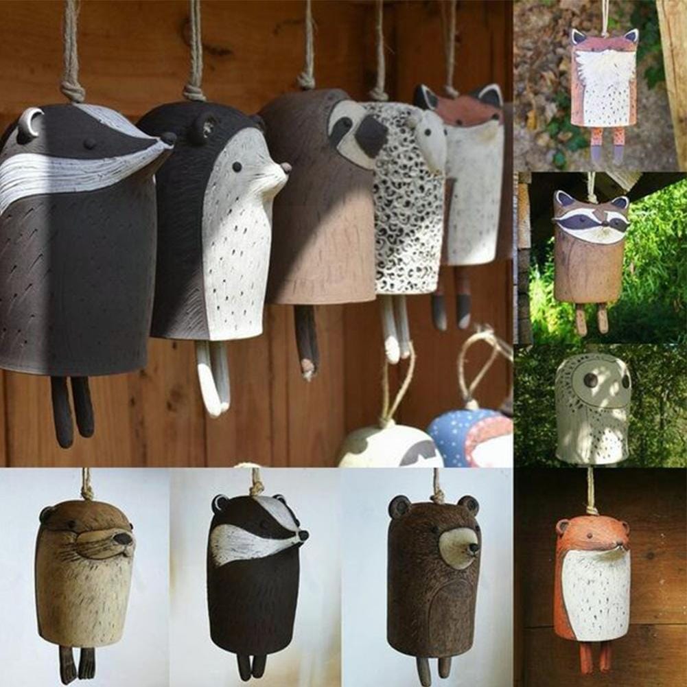 Rustic Animal Wind Chimes - Charming Small Animal Wind Chimes for Doors, Windows, and Garden Animal Wind Chimes