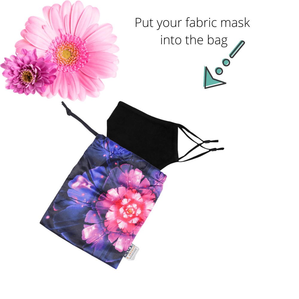 Versatile Cotton blend Drawstring Storage Bag - Perfect for Everyday Use- Pink Beauty Face masks